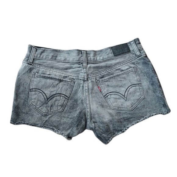 Levi's Gray Jean Distressed Shorts